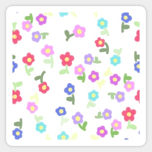 Small flower pattern on white Sticker